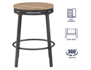 Magnolia 24″ Backless Counter Stool, Swivel, Set of 2