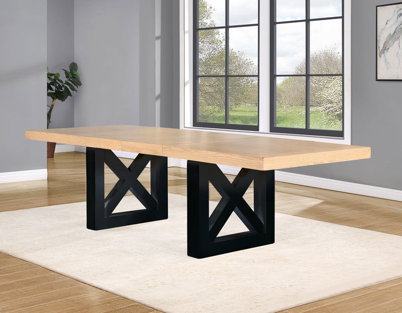 Magnolia 72-108-inch Table, Black Base