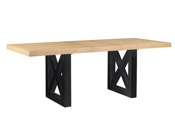 Magnolia 80-96-inch Counter Table w/18-inch Leaf, Black Base