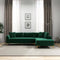 Mano Green Velvet LAF Sectional