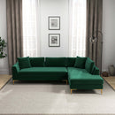 Mano Green Velvet LAF Sectional