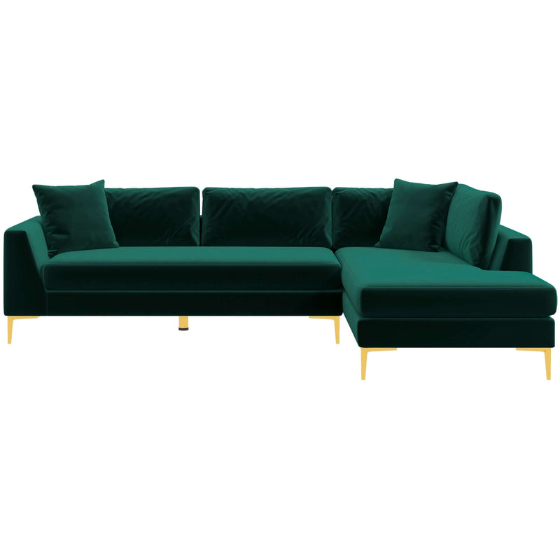 Mano Green Velvet RAF Sectional