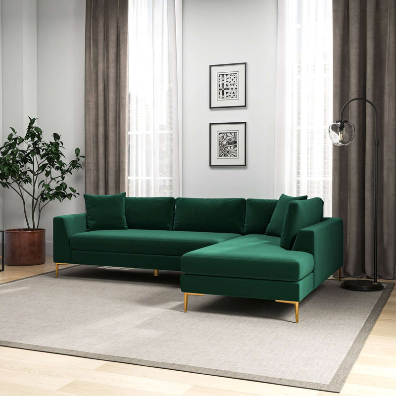 Mano Green Velvet RAF Sectional