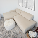 Mar Cream Velvet RAF Sectional