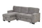 Marcos Gray Sectional With Pull-Out Bed