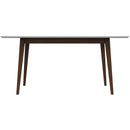 Mary Modern Style Solid Wood Rectangular Dining Kitchen Table Walnut / 47"