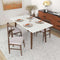 Mary Modern Style Solid Wood Rectangular Dining Kitchen Table Walnut / 47"