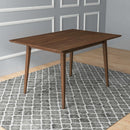 Mary Modern Style Solid Wood Rectangular Dining Kitchen Table Walnut / 47"