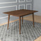 Mary Modern Style Solid Wood Rectangular Dining Kitchen Table Walnut / 47"