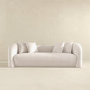 Hana White Boucle Curvy Sofa