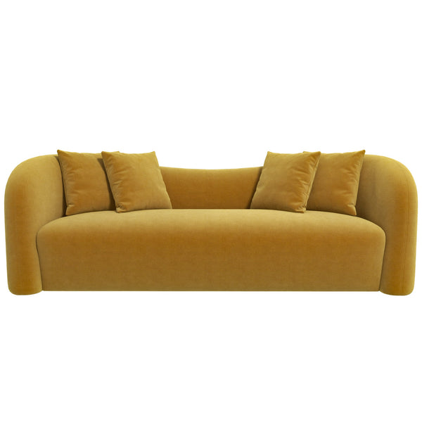 Hana Gold Boucle Curvy Sofa