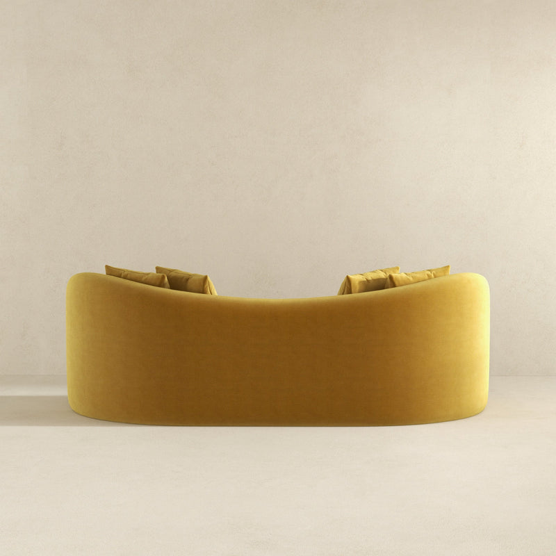 Hana Gold Boucle Curvy Sofa