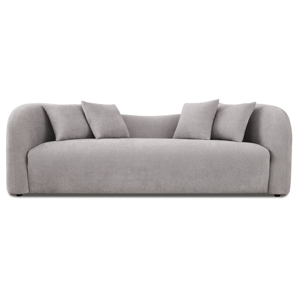 Hana Grey Boucle Curvy Sofa