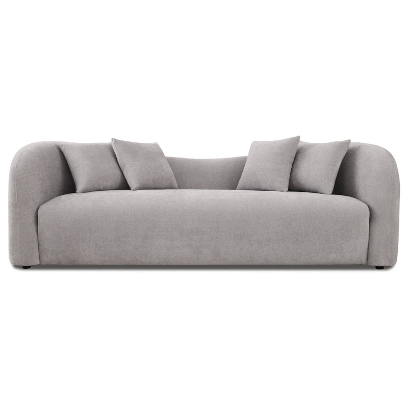 Hana Grey Boucle Curvy Sofa