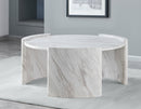 Merino Faux-Marble Round Cocktail Table