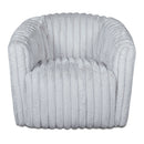 Mira Light Grey Velvet Swivel Chair