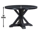 Molly 48-inch Round Dining Table, Black