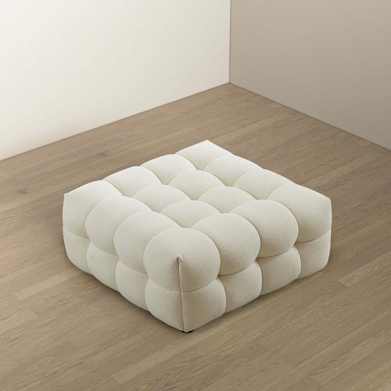 Mirage Cream Boucle Ottoman