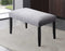 Napoli Dining Bench, Gray Velvet