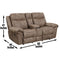 Nashville Manual Glider Recliner Console Loveseat