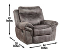 Nashville Swivel Glider Recliner, Grey