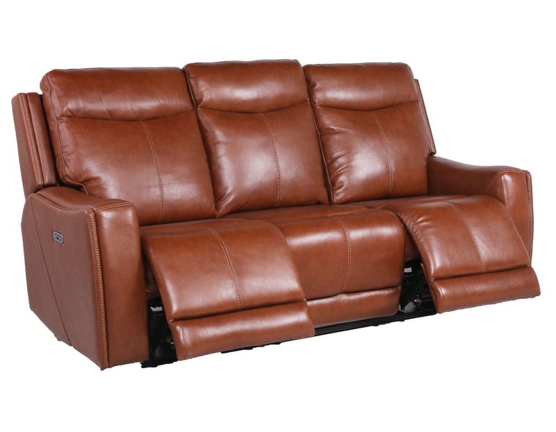 Natalia Coach Leather 3-Piece Dual Power Reclining Living Room Set