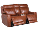 Natalia Coach Leather 3-Piece Dual Power Reclining Living Room Set