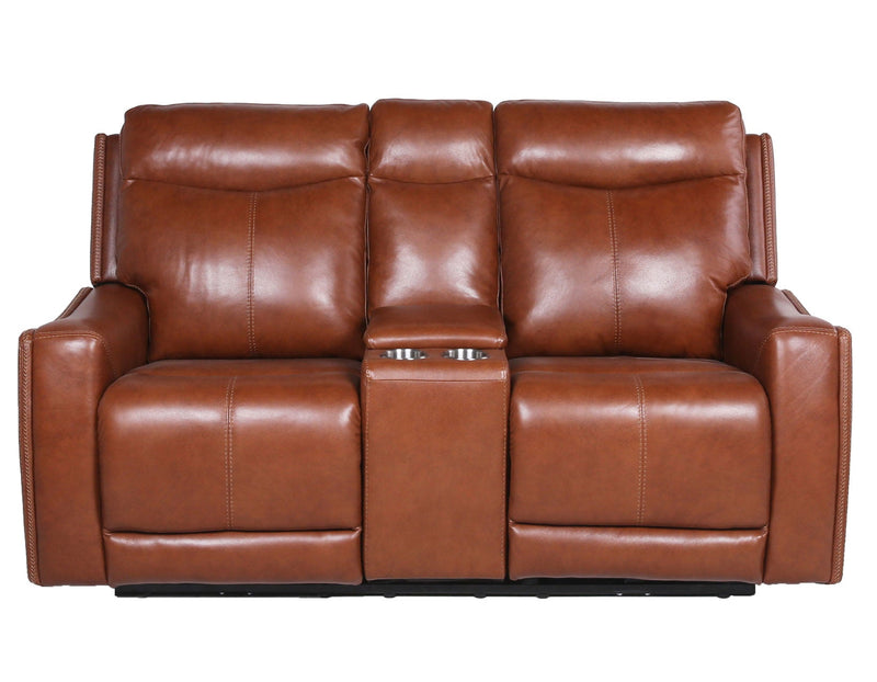 Natalia Dual-Power Reclining Console Loveseat, Coach