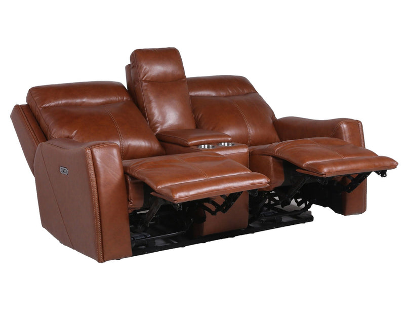 Natalia Dual-Power Reclining Console Loveseat, Coach