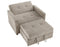 Noah Convertible Sleeper Chair-and-a-Half, Brown