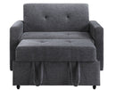 Noah Convertible Sleeper Chair-and-a-Half, Gray