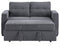 Noah Convertible Sleeper Loveseat, Gray