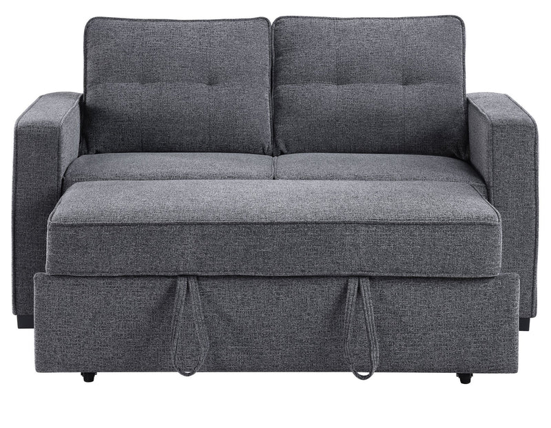 Noah Convertible Sleeper Loveseat, Gray