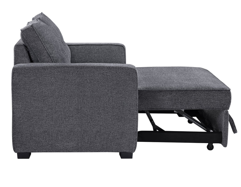 Noah Convertible Sleeper Loveseat, Gray