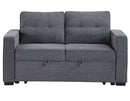 Noah Convertible Sleeper Loveseat, Gray