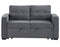 Noah Convertible Sleeper Loveseat, Gray