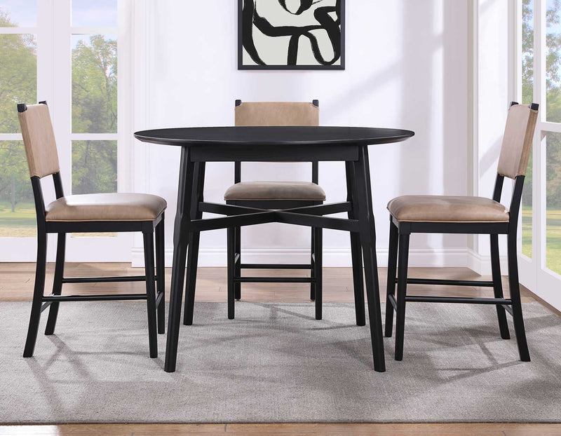 Oslo 46″ Round Counter Table, Black