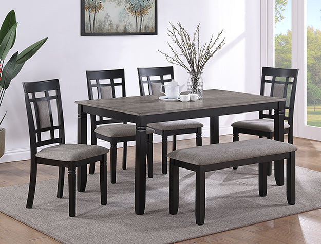 Paige Light Gray 6-Piece Dining Set