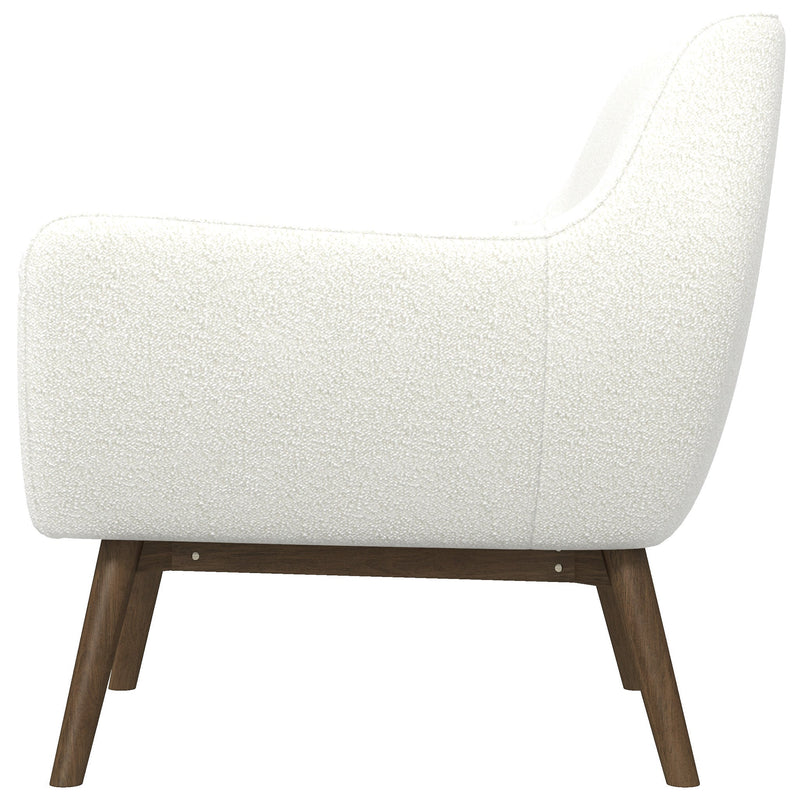 Panom White Boucle Lounge Chair