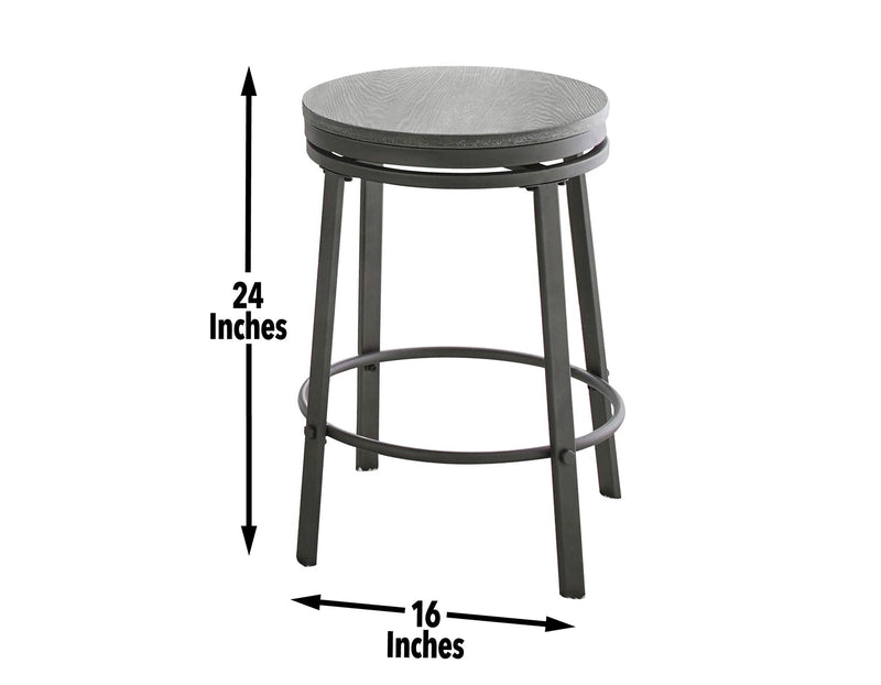 Portland 24″ Backless Counter Stool, Swivel, Set of 2