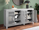 Rio 4-Door Accent Cabinet, Gray