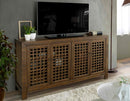 Rio 4-Door Accent Cabinet, Mocha