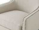 Roswell Wing Back Chair, Beige