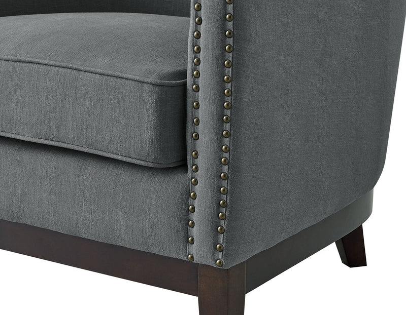 Roswell Wing Back Chair, Gray