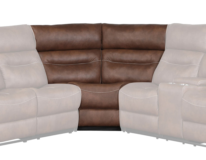 Rudger 3-Piece Manual Reclining Sectional, Chestnut