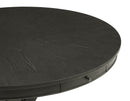 Rylie 48-inch Round Counter Dining Table with 4 Drawers, Black Finish