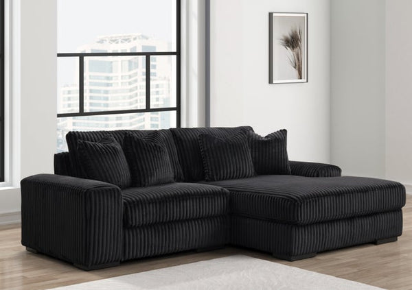 SUNDAY BLACK 2-Piece RAF Sectional