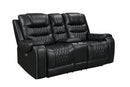 Harley Power Black Leather 3pcs Power Reclining Living Room Set