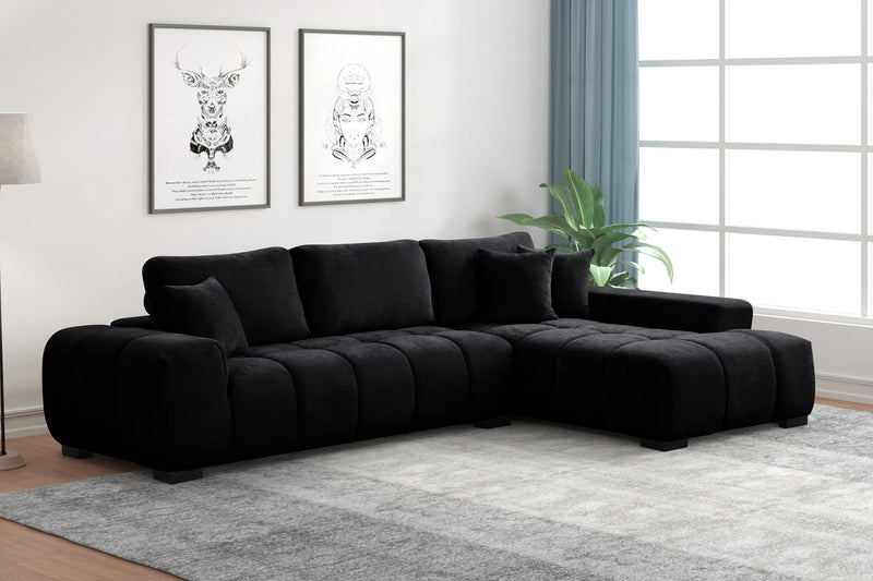 Manhattan 2 Black Modern Sectional