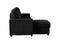 Poland Black Reversible Sectional With Pull-Out Bed